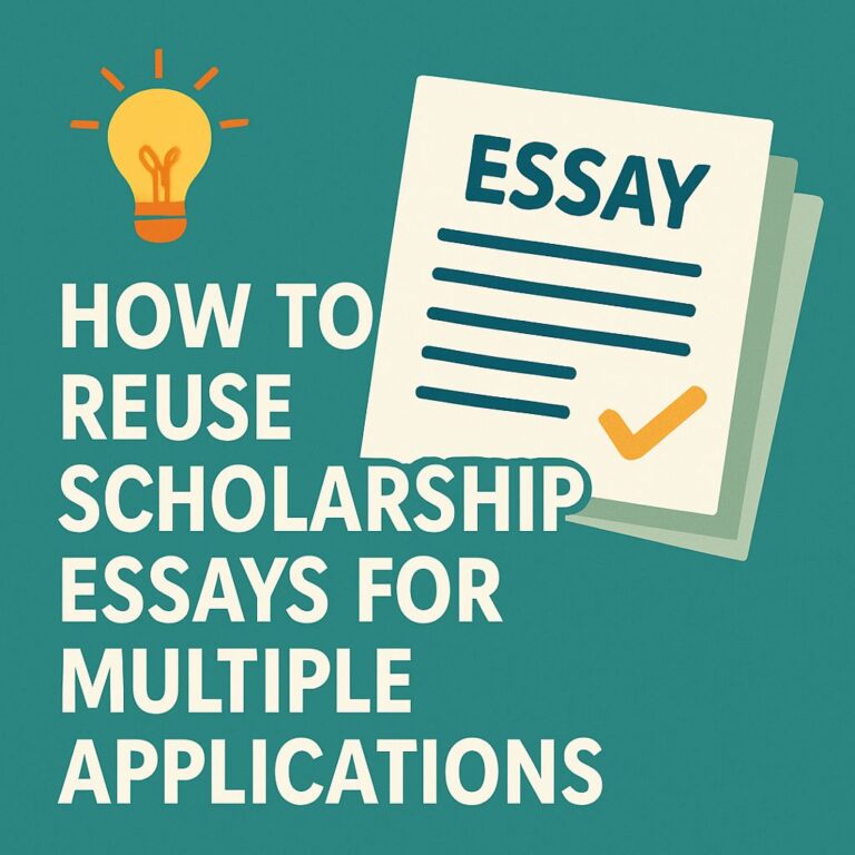 How to Reuse Scholarship Essays for Multiple Applications Without Sounding Generic